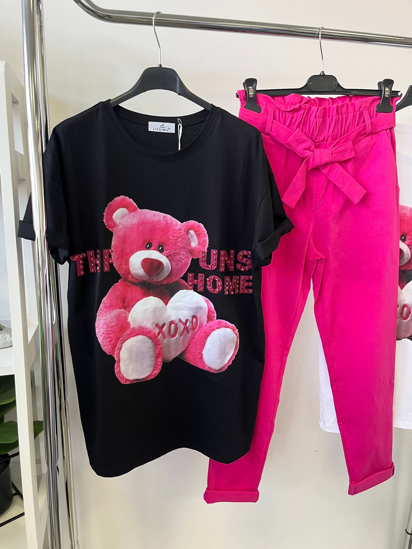 216 XOXO pink macis pamut póló