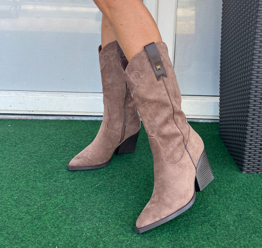 156 TAUPE western csizma