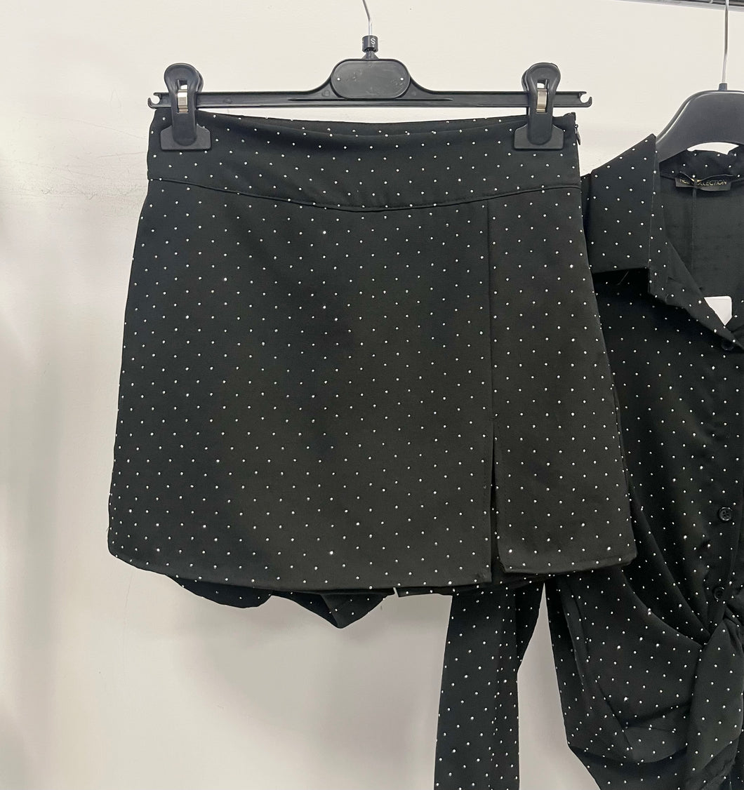 13168 ARIA Strasszköves szoknya/sort