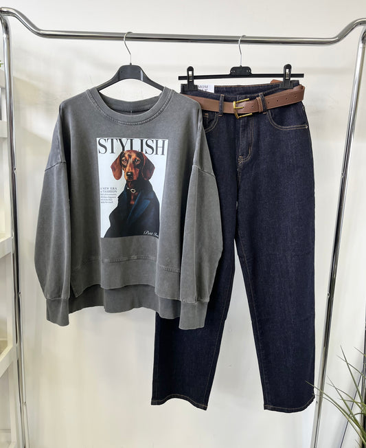 6112 TACSKÓ STYLISH oversized pulóver