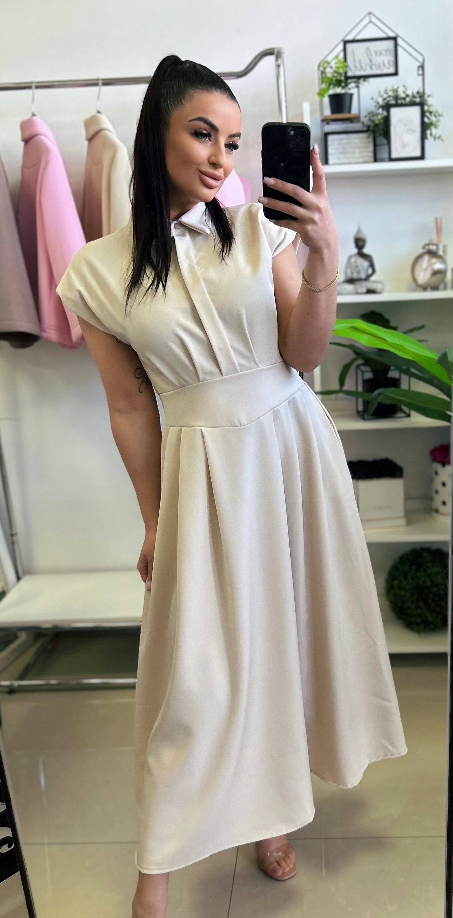 2552 SANDRA galléros zsebes ruha