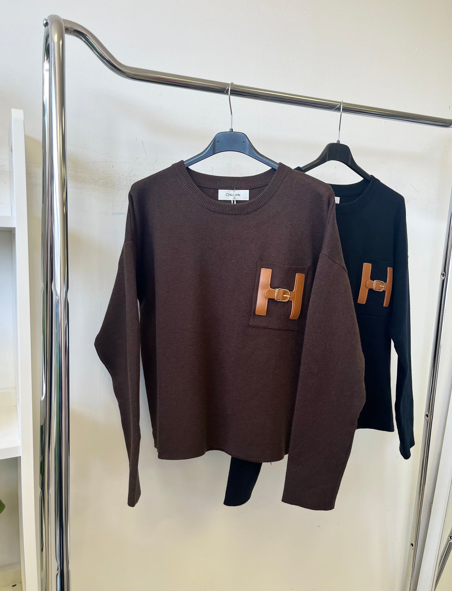 85748 HENNA oversized kötött pulóver