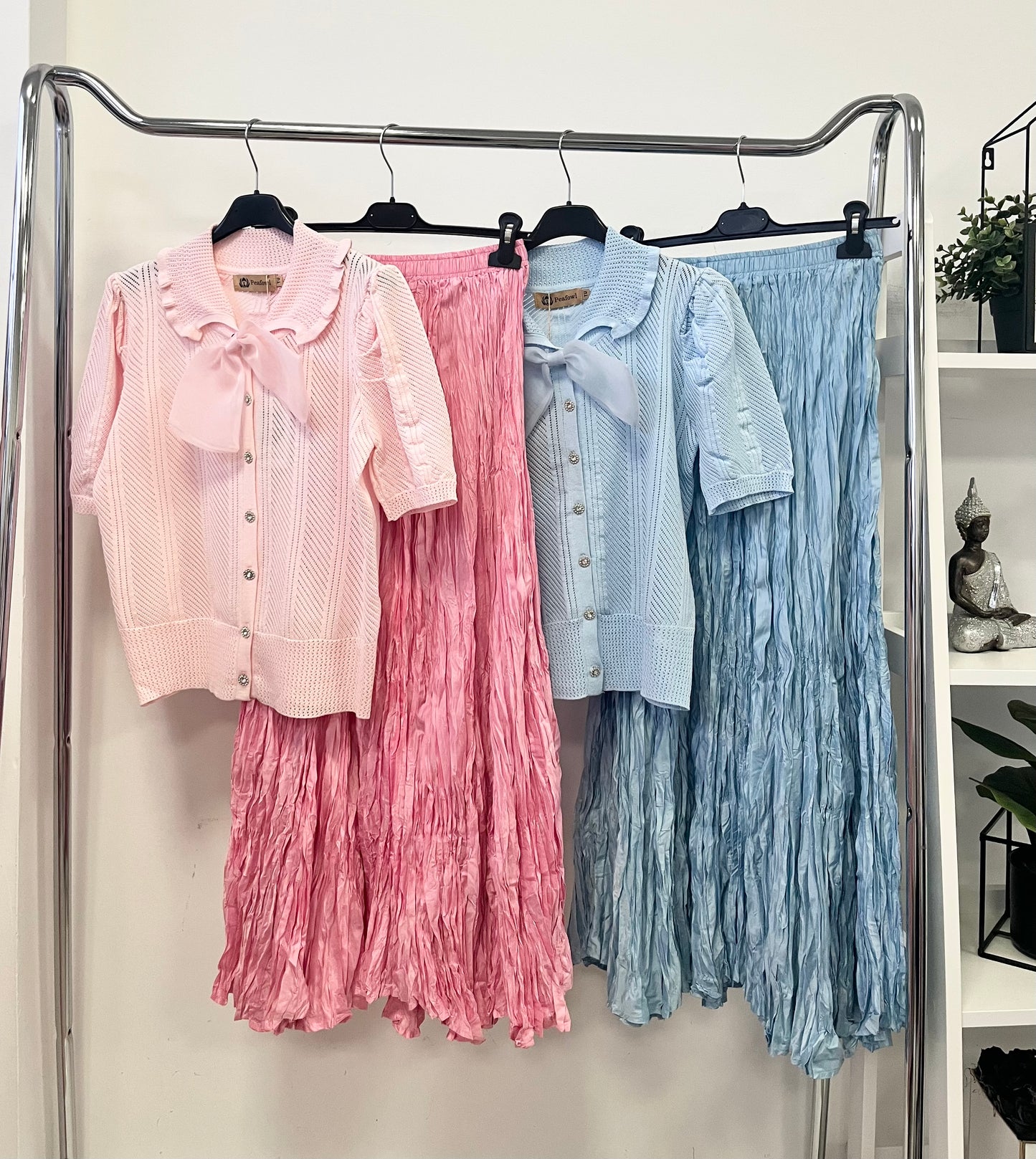 53718 PENNY felső organza masni brossal