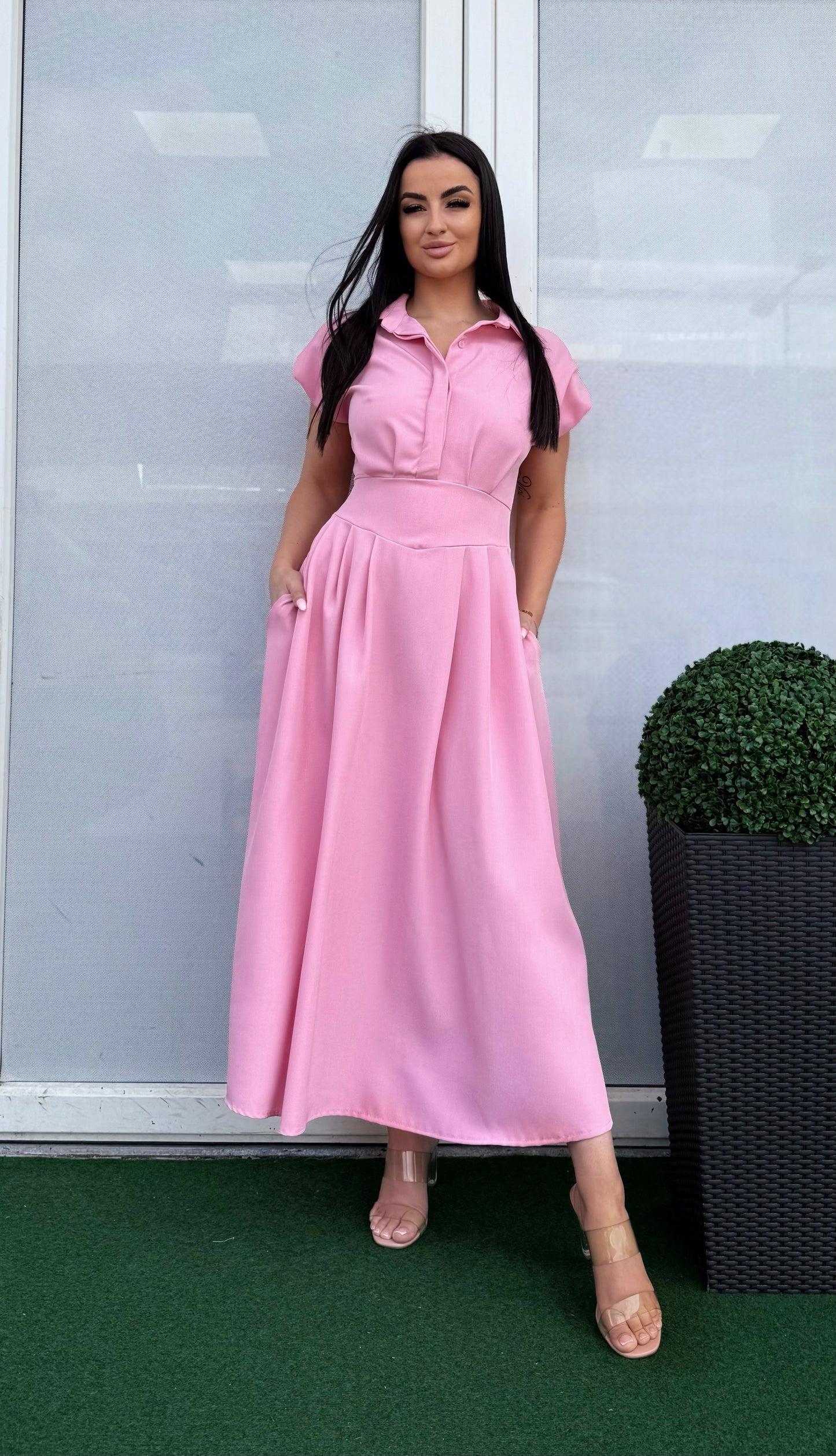 2552 SANDRA galléros zsebes ruha