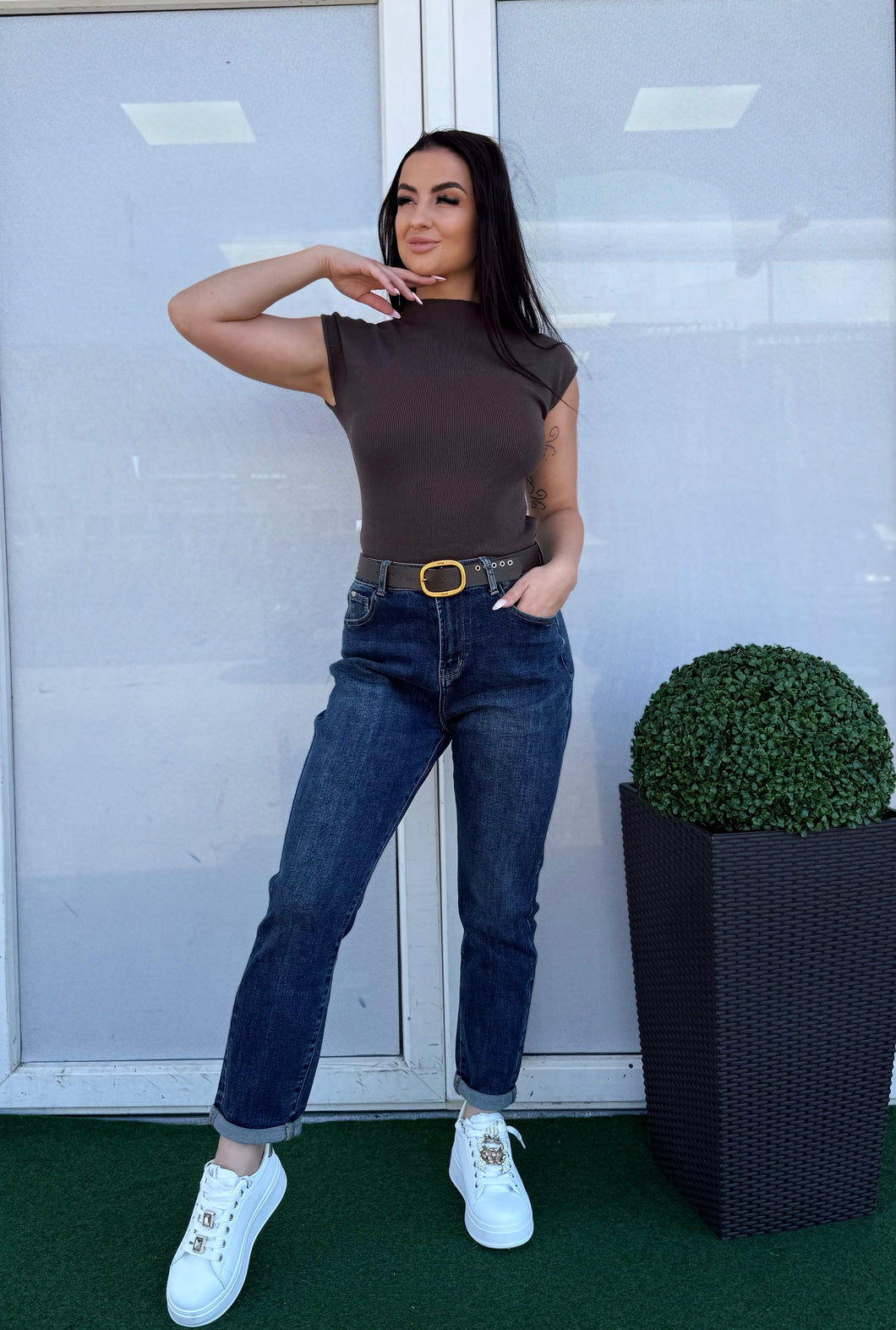 3568 INDIGÓ loose fit  farmer övvel