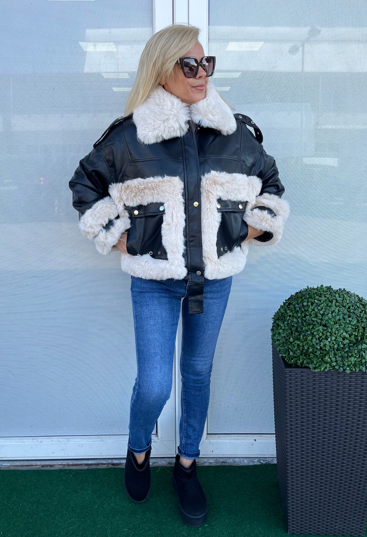 8531 MODA oversize műbőr kabát