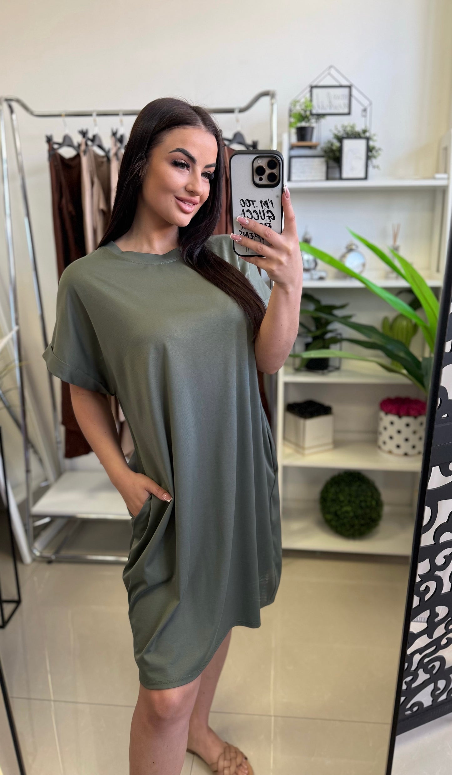3785 CLARISS zsebes tunika/ruha nyaklánccal