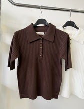 Kép betöltése a galériamegjelenítőbe: 63443 EMILY galléros rövid ujjú felső
