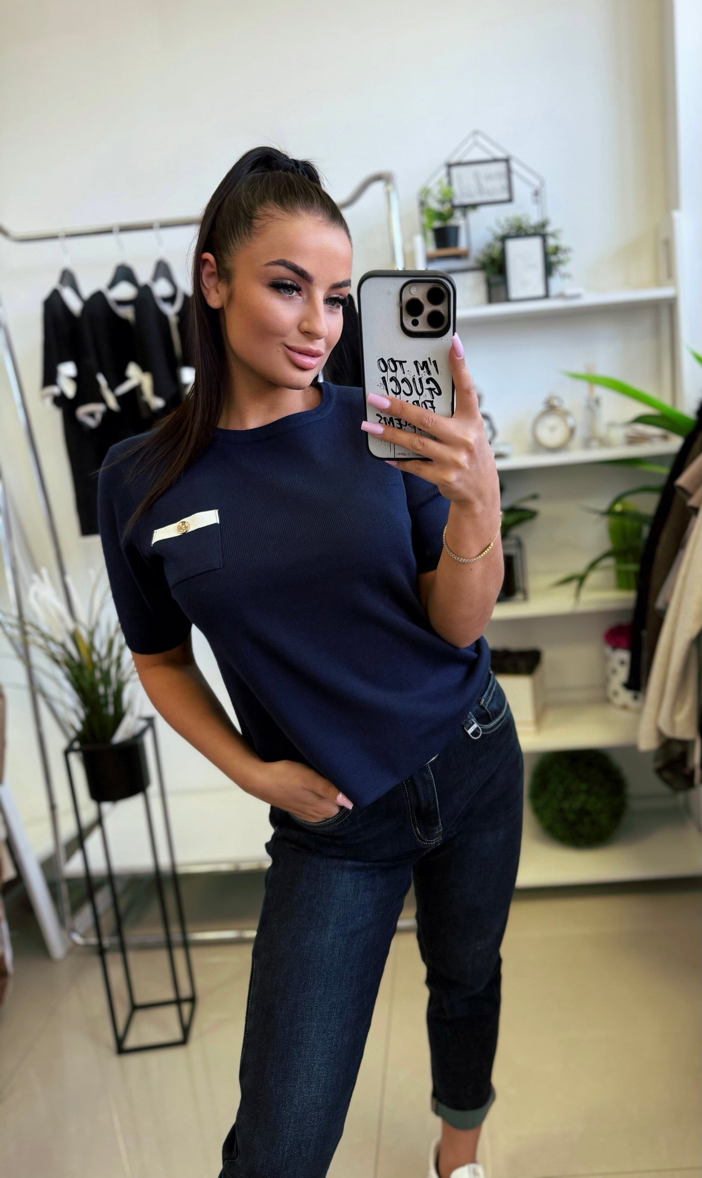 65599 MIRY vékony kötött rövid ujjú felső