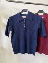 Kép betöltése a galériamegjelenítőbe: 63443 EMILY galléros rövid ujjú felső
