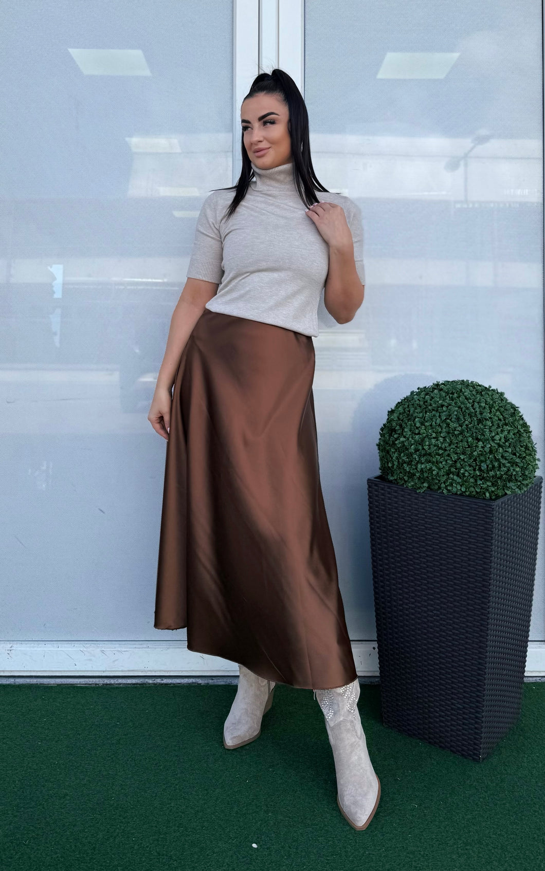 6886 BRONZ szatên szoknya
