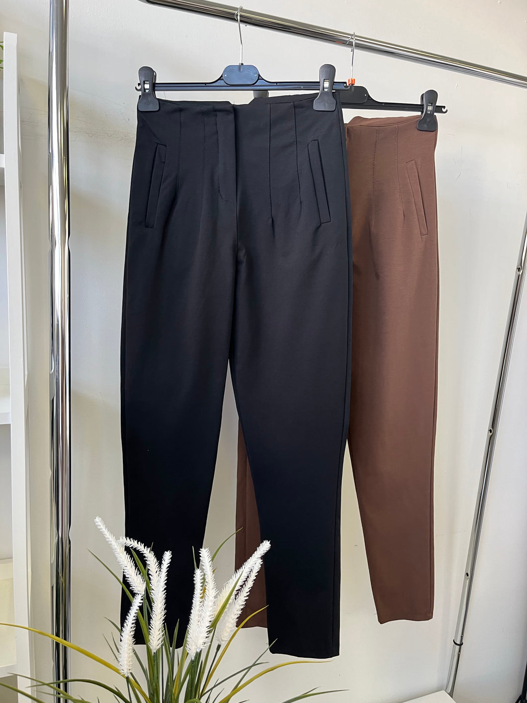 16589 EDA elegáns magas derekú pamut nadrág