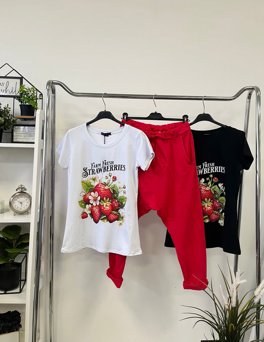 2415 STRAWBERRIES eper pamut póló