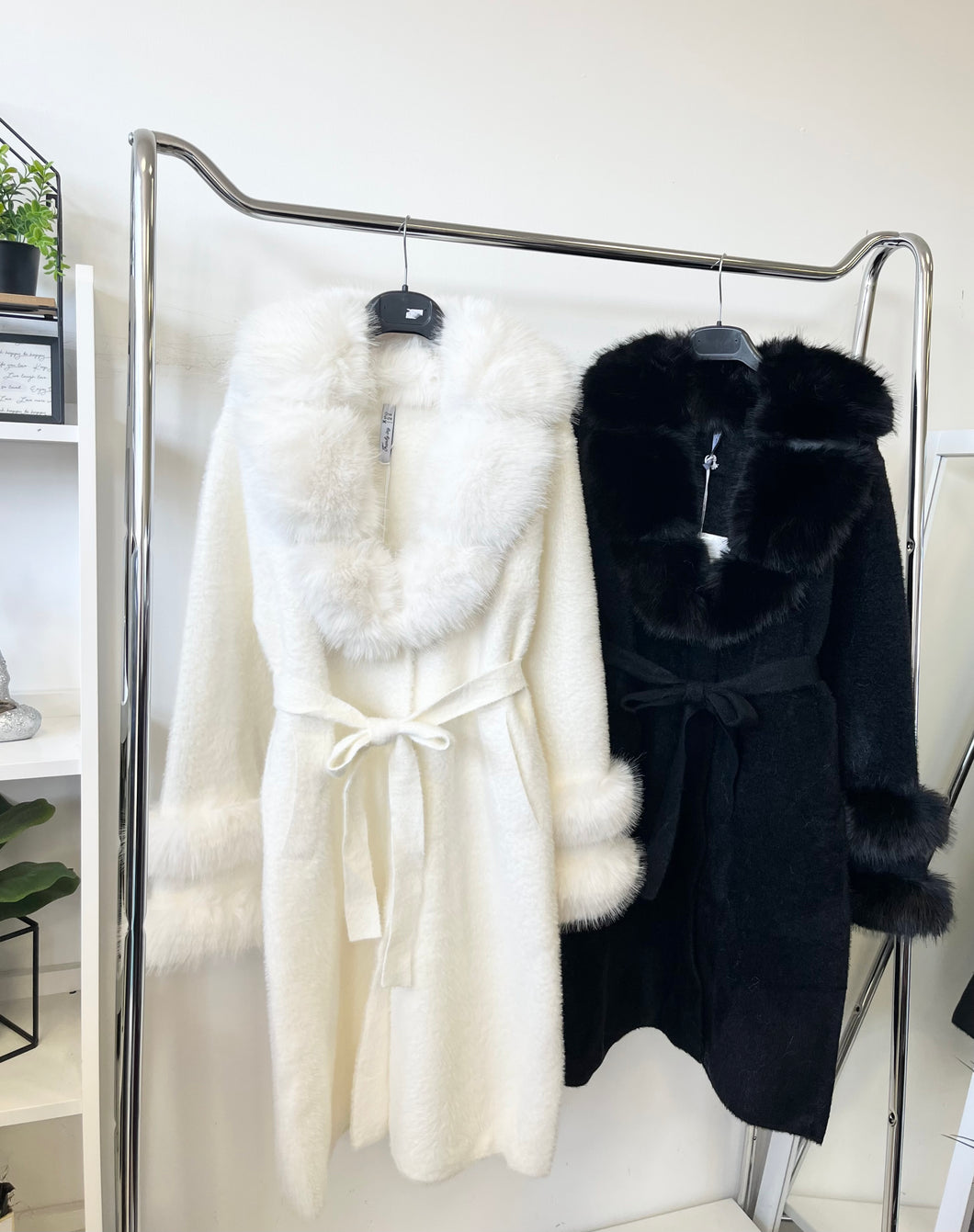 8873 NARA szőrmés kötős kardigán/kabát