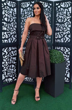 Kép betöltése a galériamegjelenítőbe: 59681 MARGOT vászon ruha övvel
