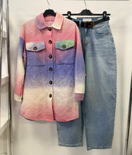 Kép betöltése a galériamegjelenítőbe: 71822 SZÍNES gyapjú ingkabát
