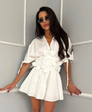 Kép betöltése a galériamegjelenítőbe: 28038 SINDY vászon mini ruha
