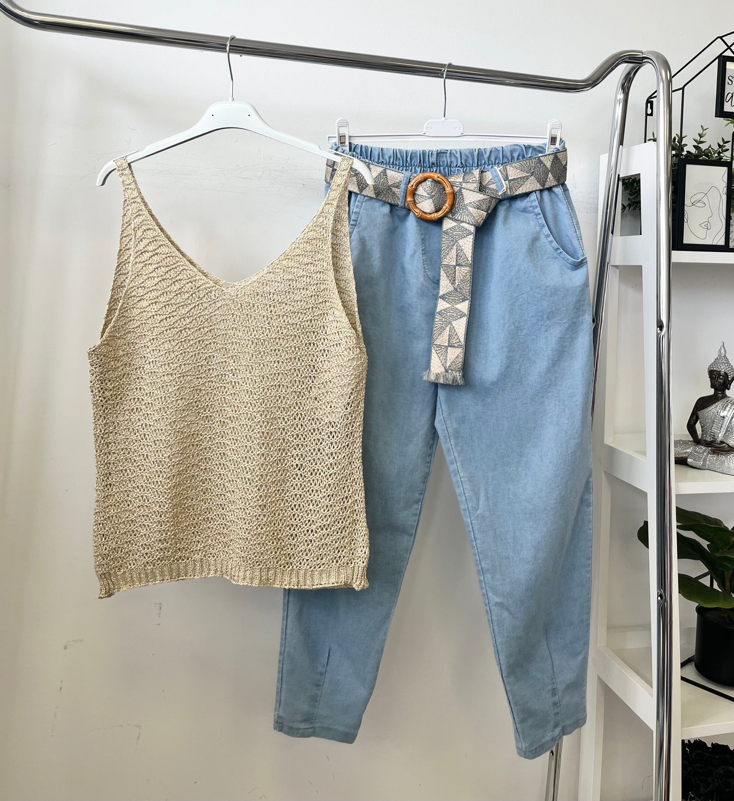 10866 LUREX hálós top/felső