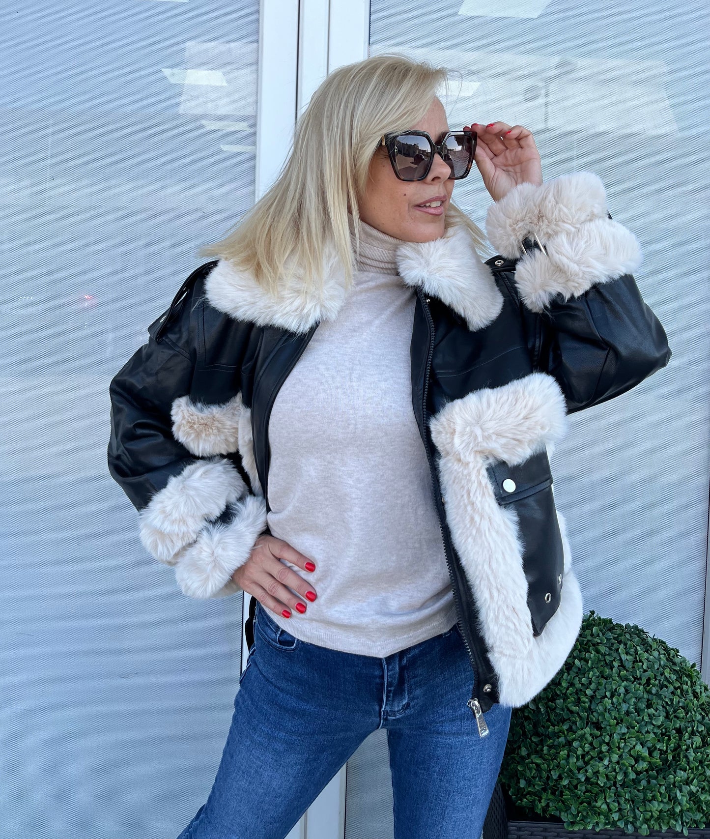 8531 MODA oversize műbőr kabát