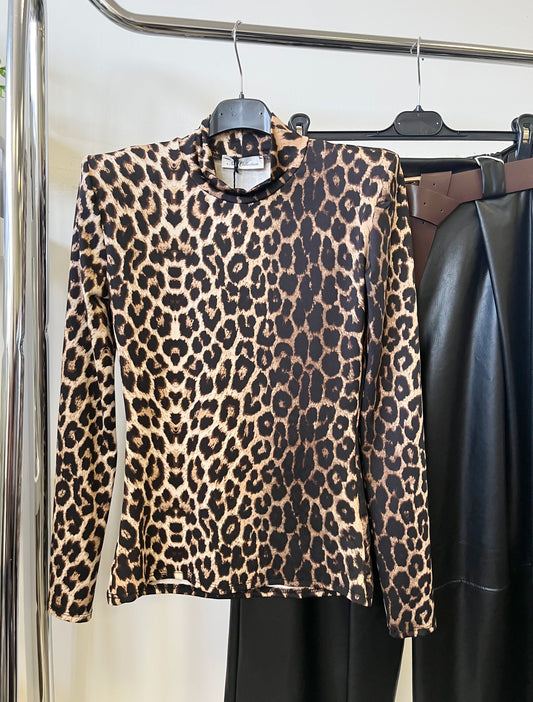 3990 LOLY leopárd felső válltöméssel