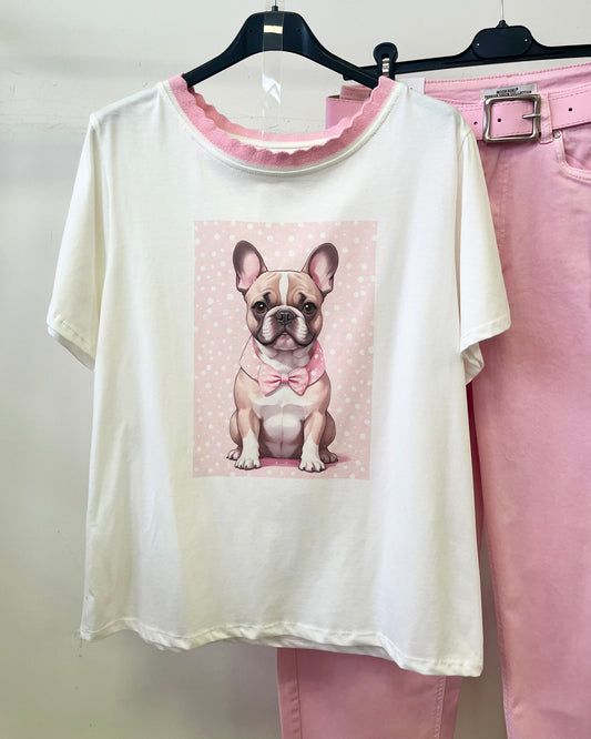 8115 PINKY bulldog póló