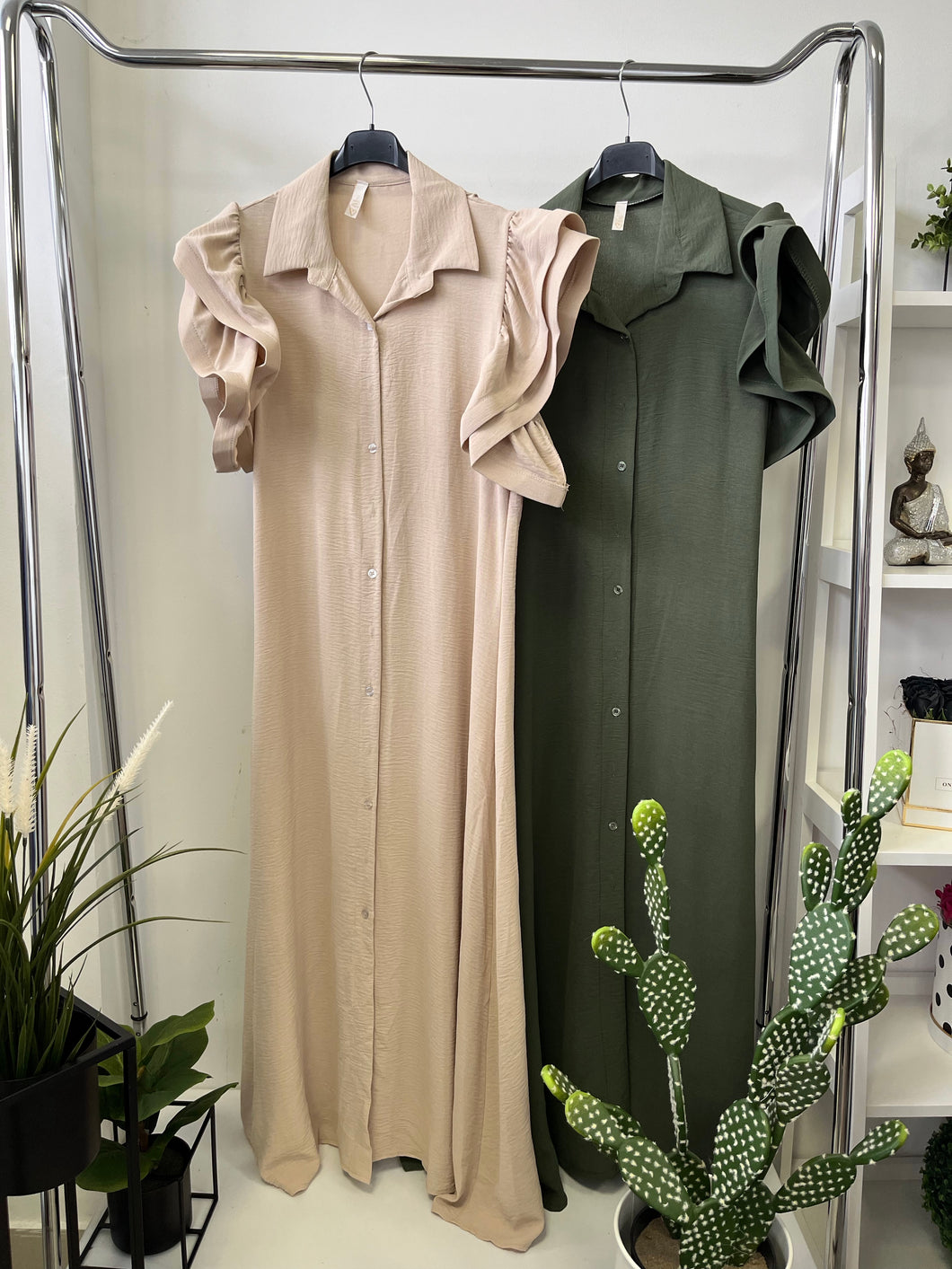 55151 PIPPA Nagy fodros ujjú maxi ruha