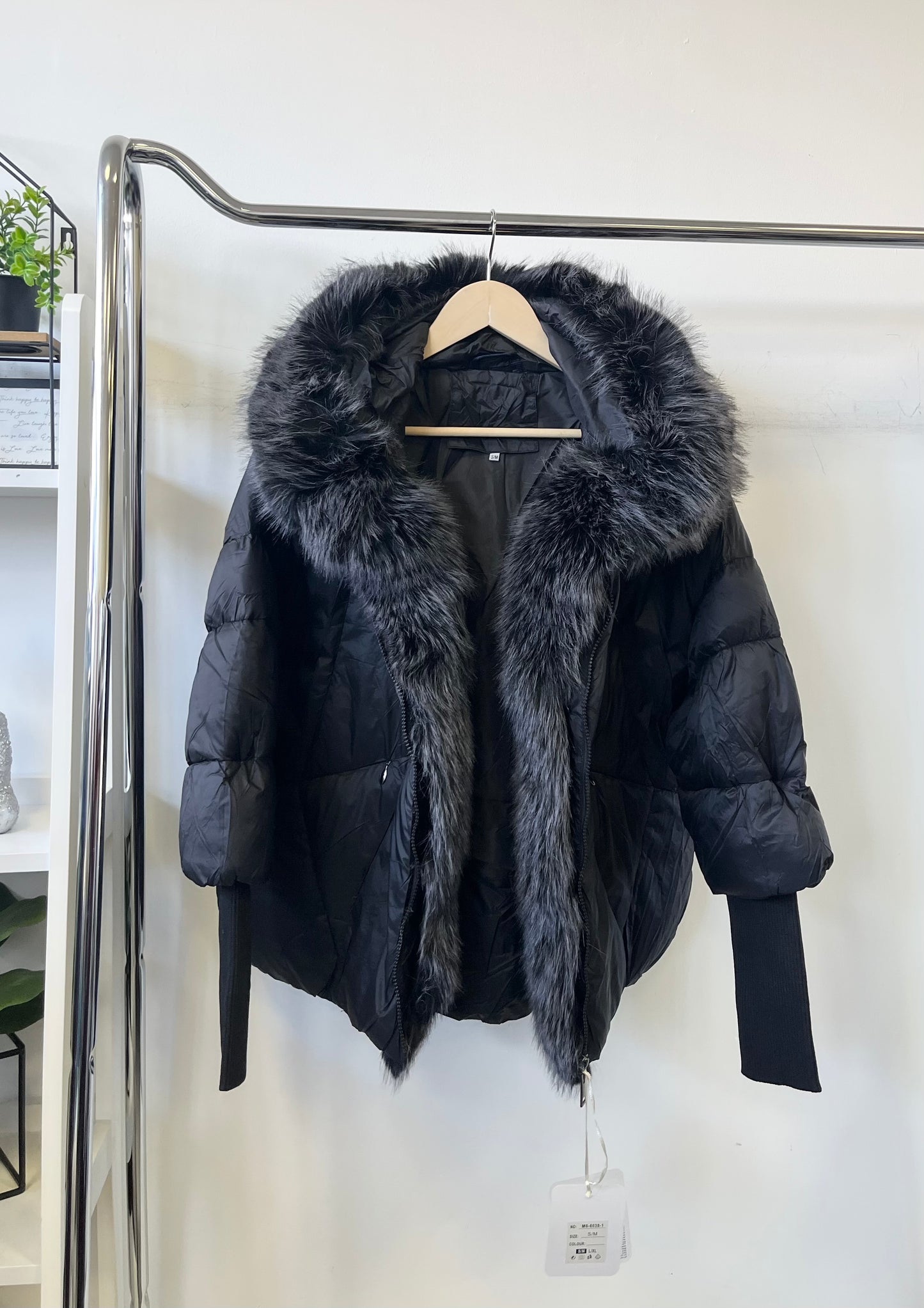 6038 DONNA oversize passzés ujjú kabát