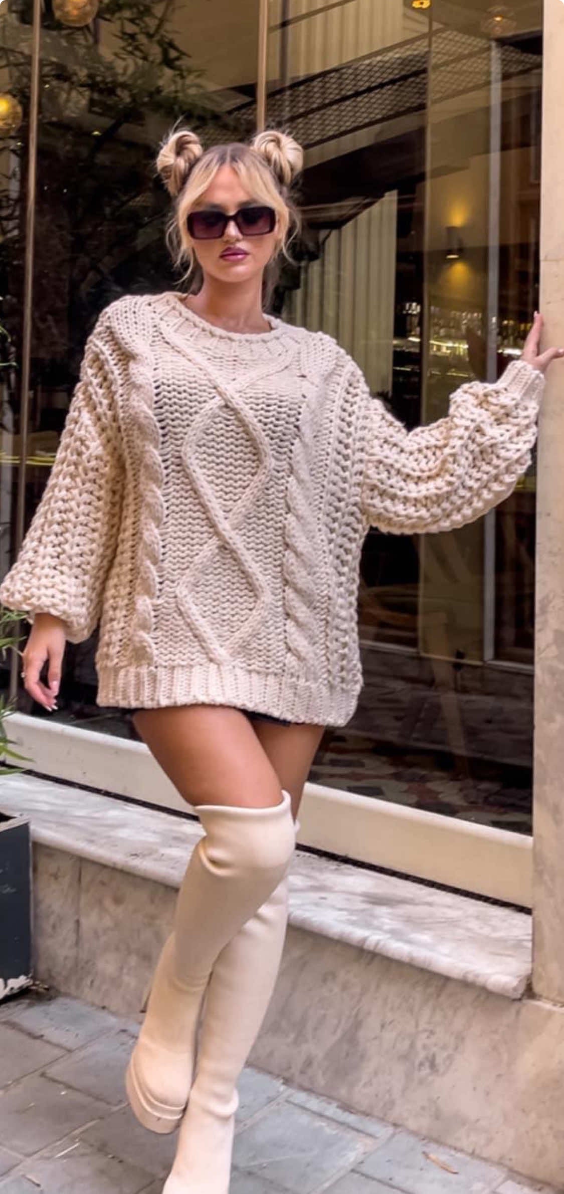8724 HENY oversize  pulóver