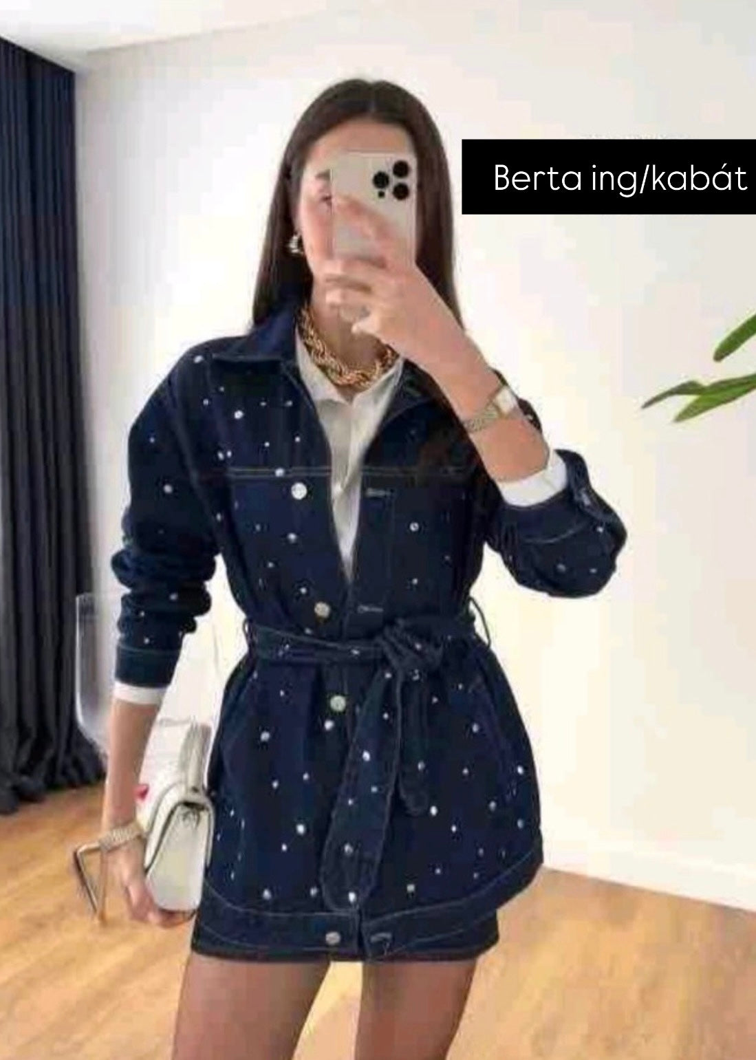 2538 BERTA szegecses farmer ing/kabát