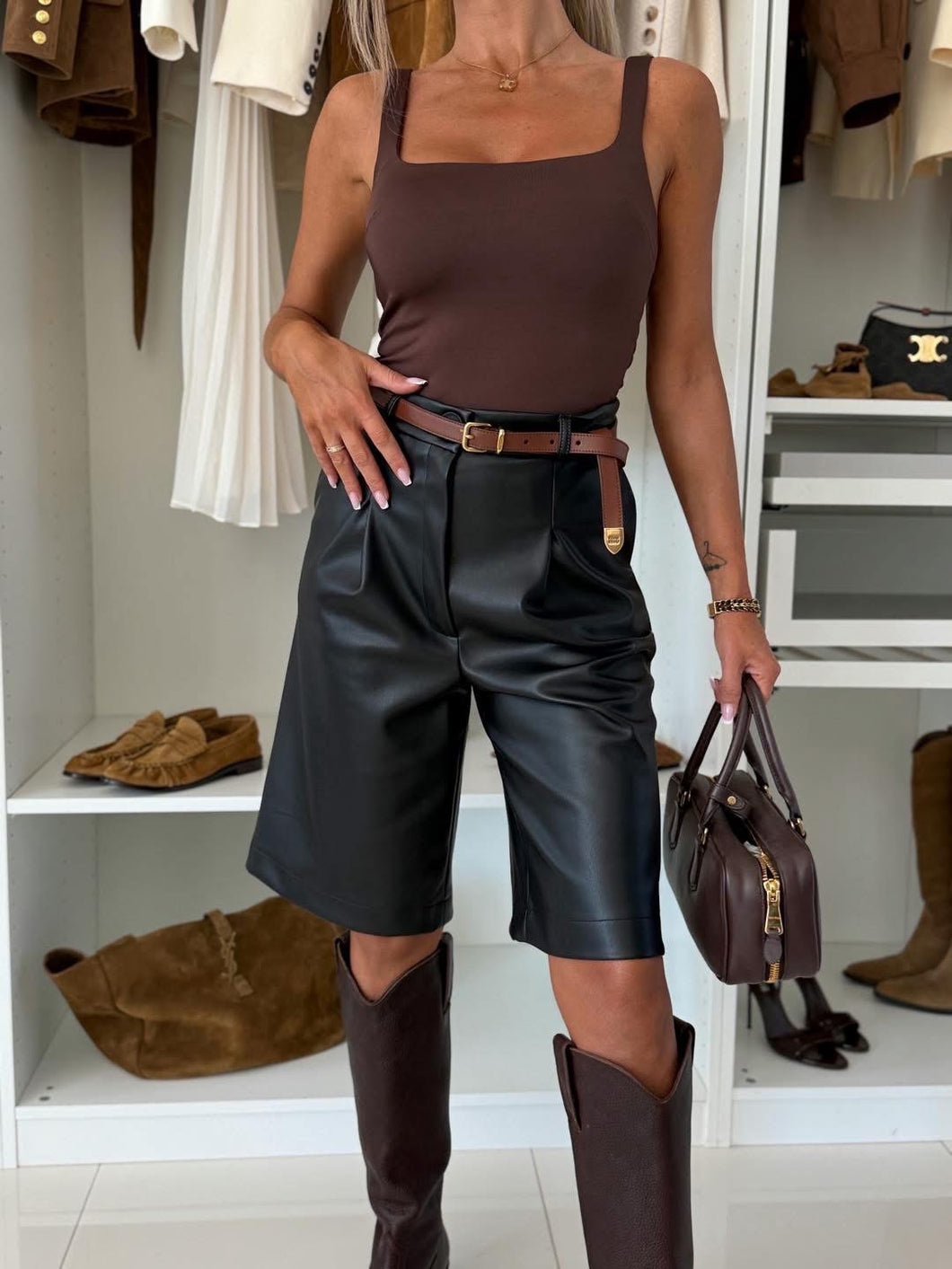 8730 CHARLIE műbőr térdnadrág