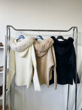 Kép betöltése a galériamegjelenítőbe: 25002 ALMA vastag zsenília kapucnis kardigán / átmeneti kabát
