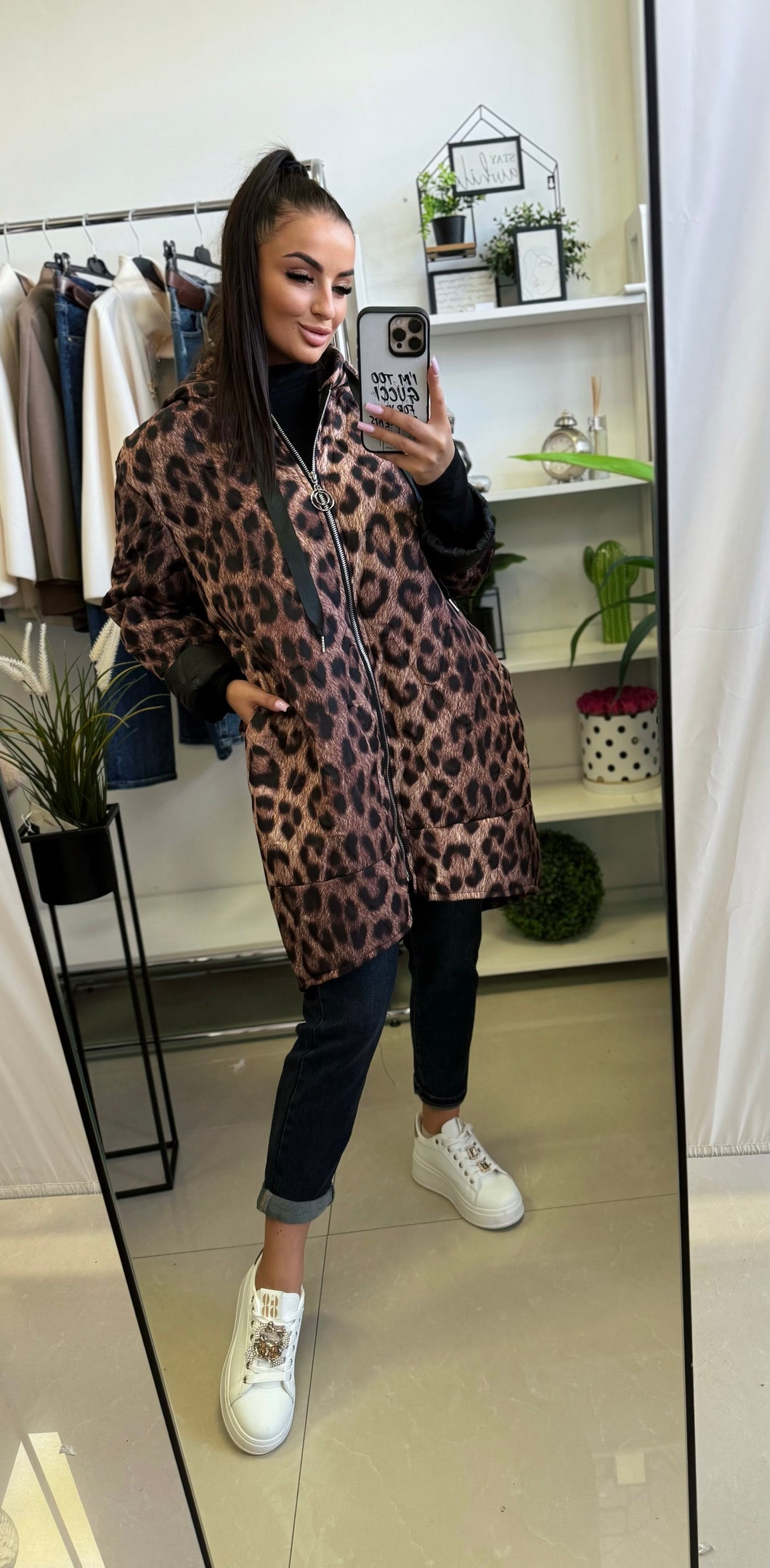 05601 LEOPARD oversize steppelt kabàt