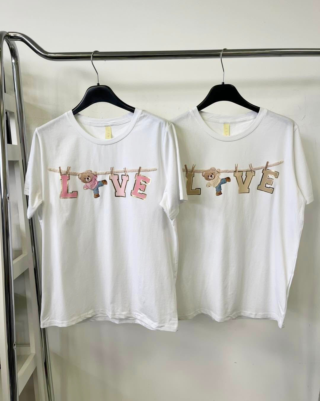 2225 LOVE maci pamut póló