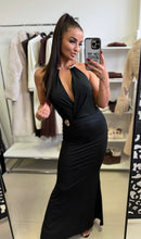 Kép betöltése a galériamegjelenítőbe: 26083 LINETTA alkalmi ruha alkalmi fém nyaklánccal
