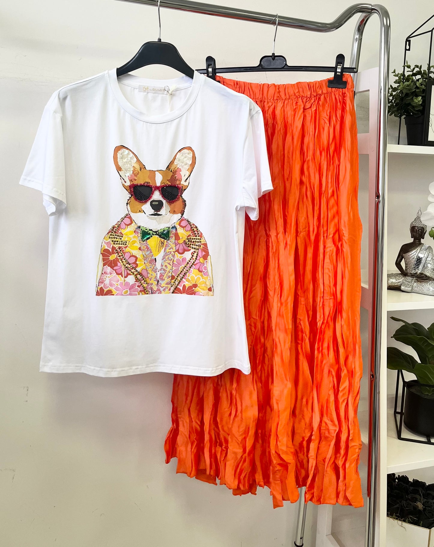 5138 CORGY flitteres -strasszos póló