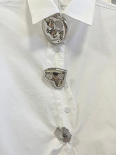 Kép betöltése a galériamegjelenítőbe: 8978 ZENNA vászon ing díszgombokkal
