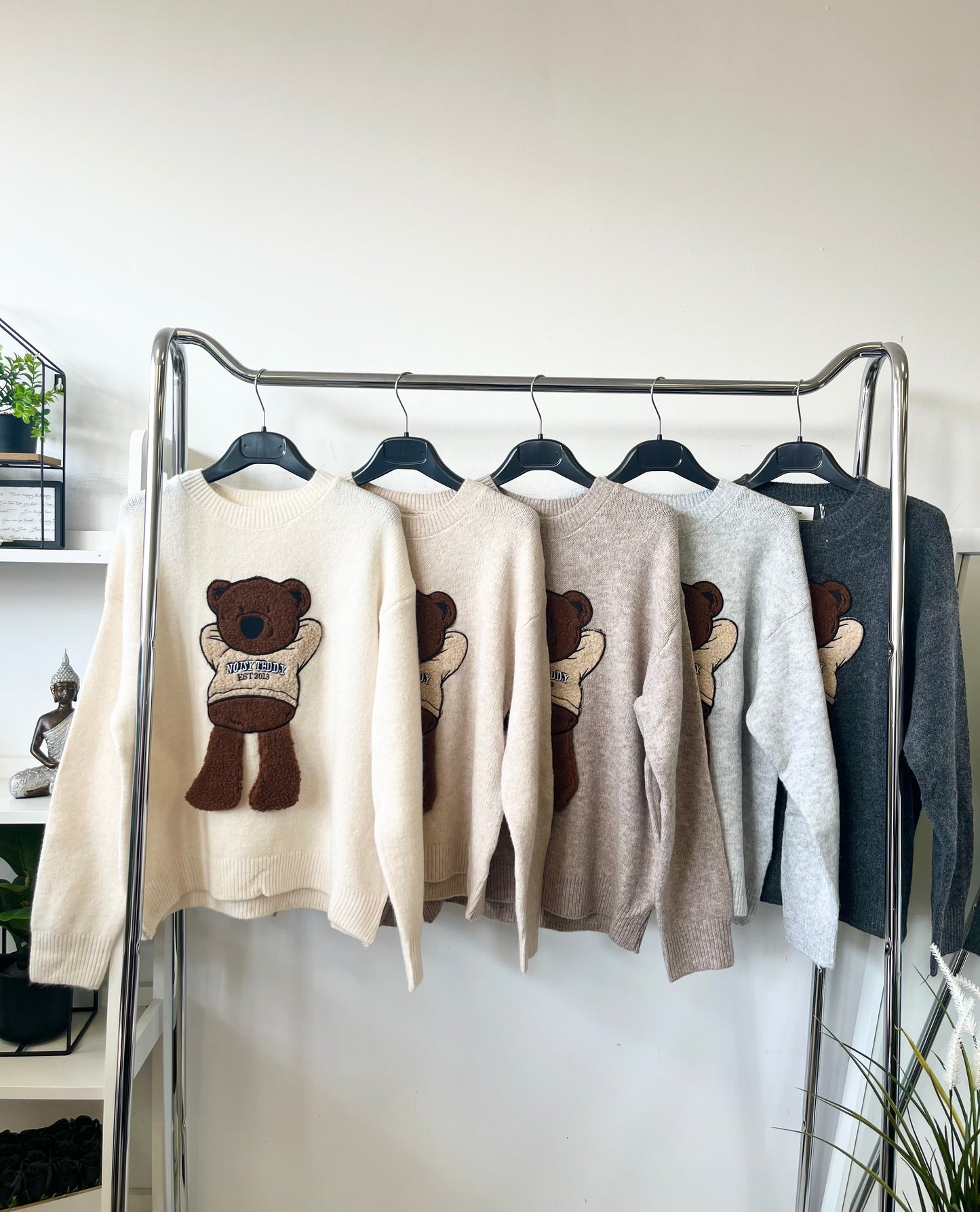 85695 NOISY teddy kötött pulóver