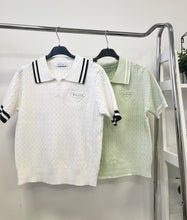 Kép betöltése a galériamegjelenítőbe: 656 PARIS galléros tavaszi kötött felső
