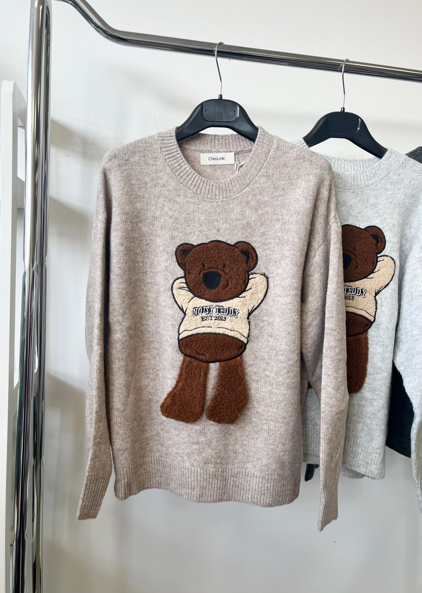 85695 NOISY teddy kötött pulóver