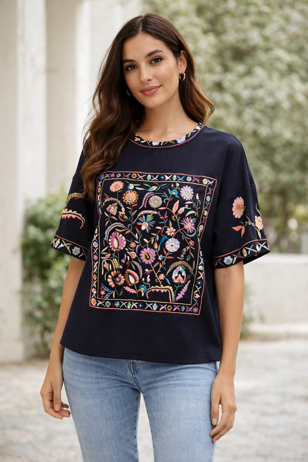 404 NELLA mintás oversize felső