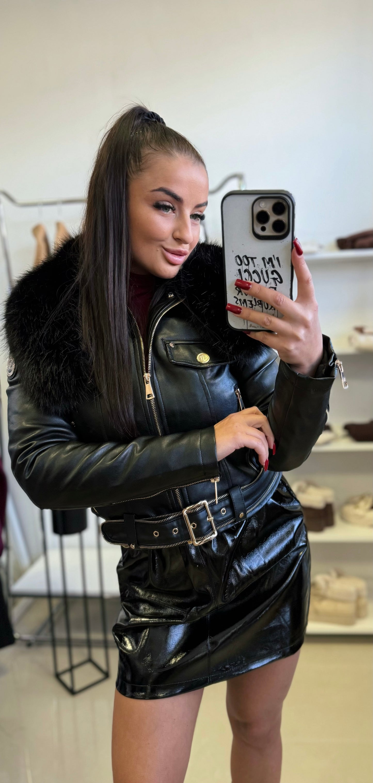 5699 DORINA műszőrmés műbőr kabát