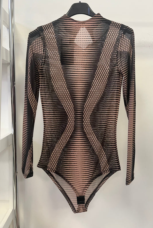 20975 VIVY strasszos necc  mintás body