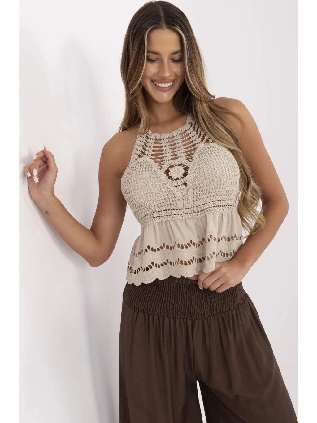 88506 NIZZA horgolt/madeira top