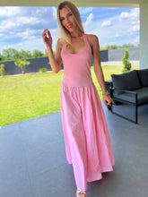 Kép betöltése a galériamegjelenítőbe: 18919 MOLLY nyakba akasztós vászon szoknyás ruha
