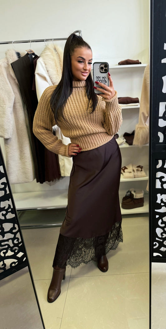 4169 LENA csipke aljú maxi szoknya
