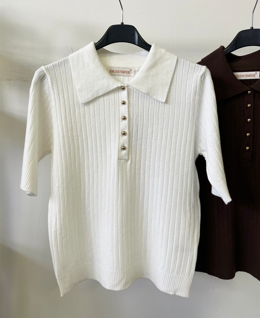 63443 EMILY galléros rövid ujjú felső