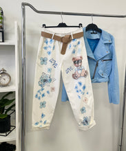 Kép betöltése a galériamegjelenítőbe: 6112 TODAY maci kék mintás nadrág
