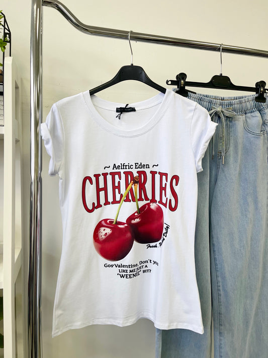 2415 EDEN CHERRIES pamut póló