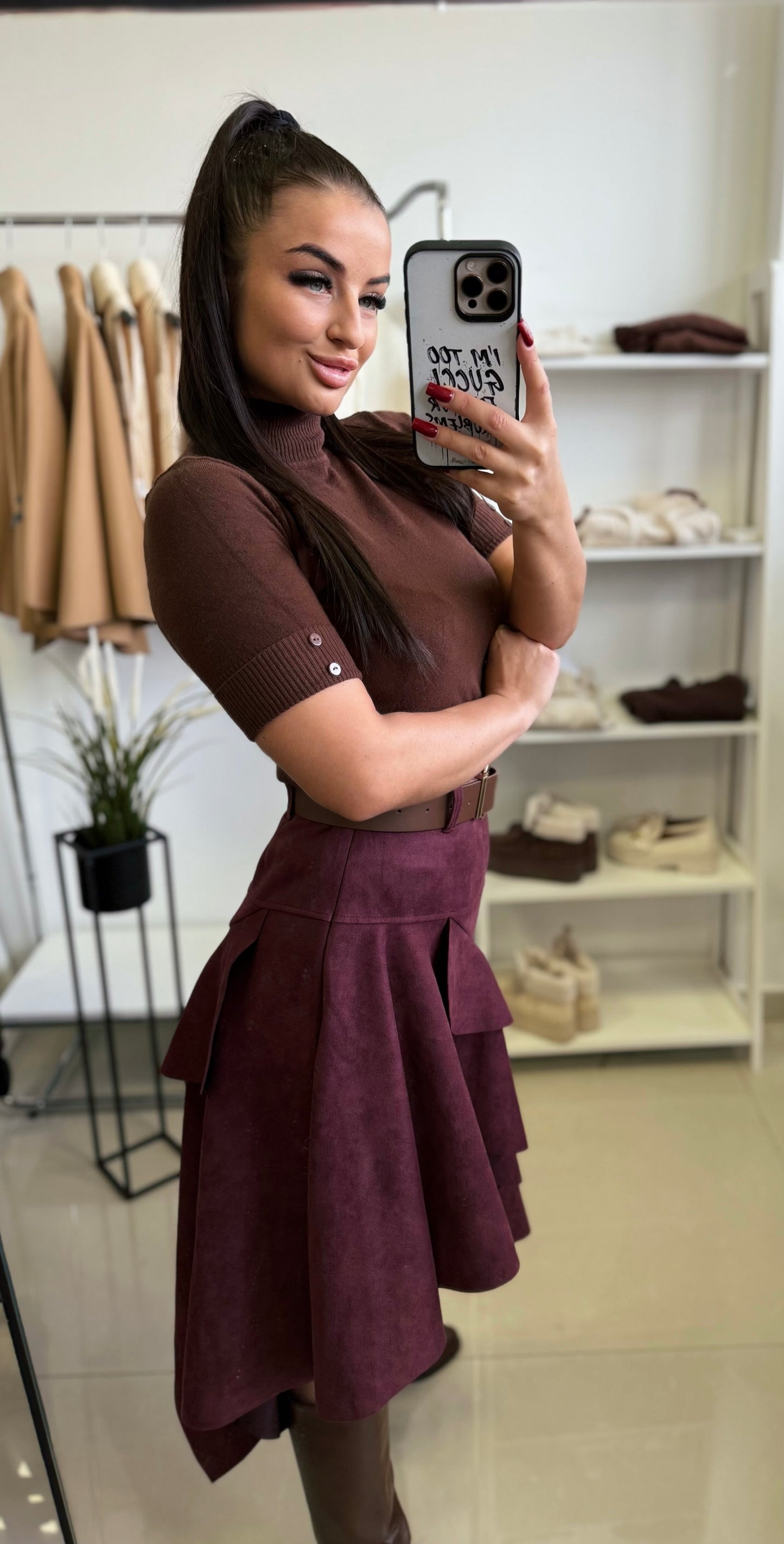 005052 IRYNA fodros művelúr szoknya