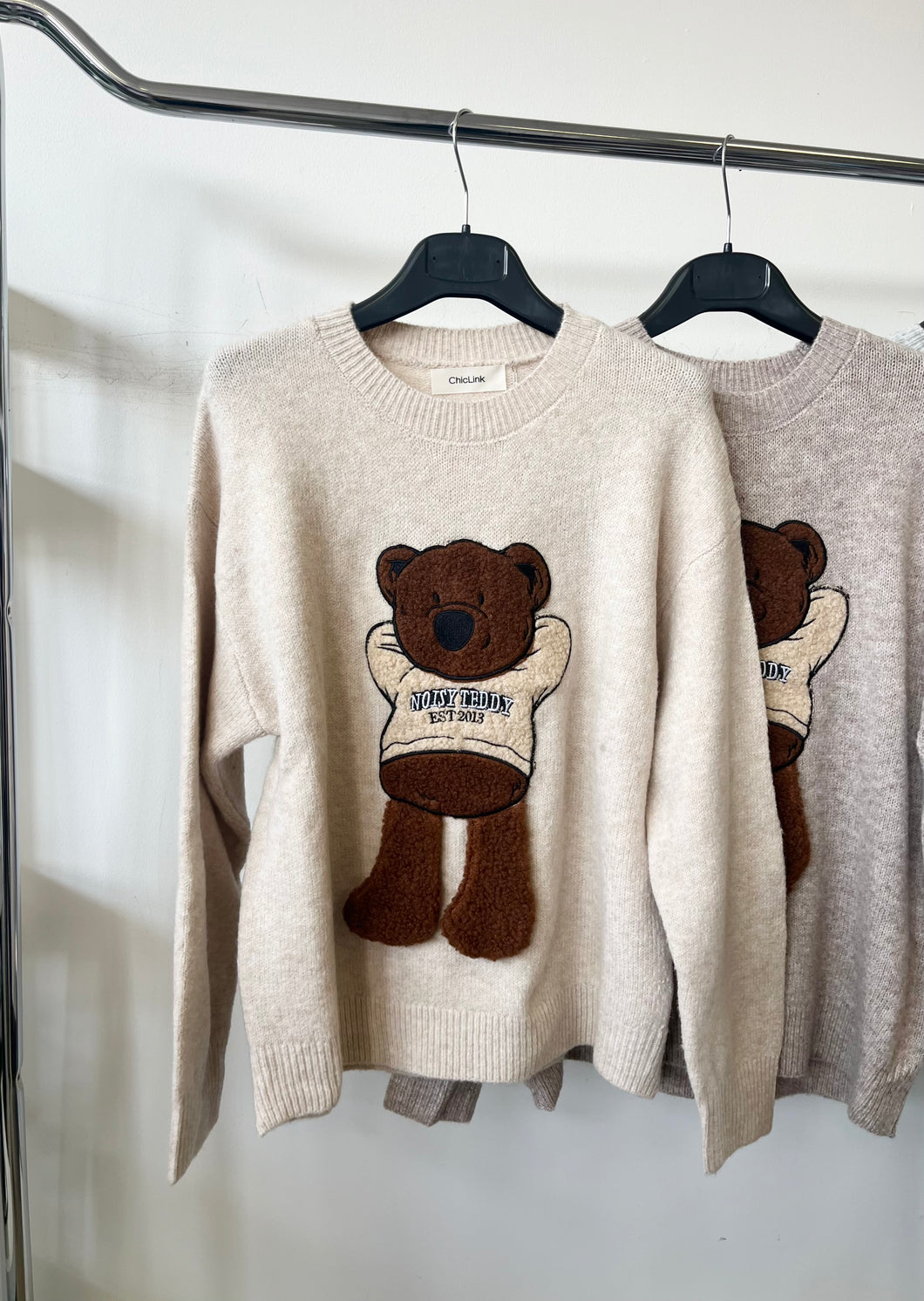 85695 NOISY teddy kötött pulóver
